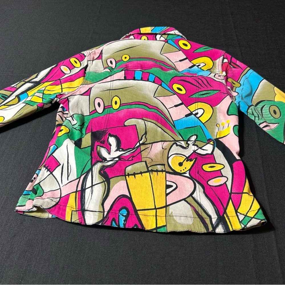 Colorful Kaktus Abstract Print Jacket - Picture 12 of 15